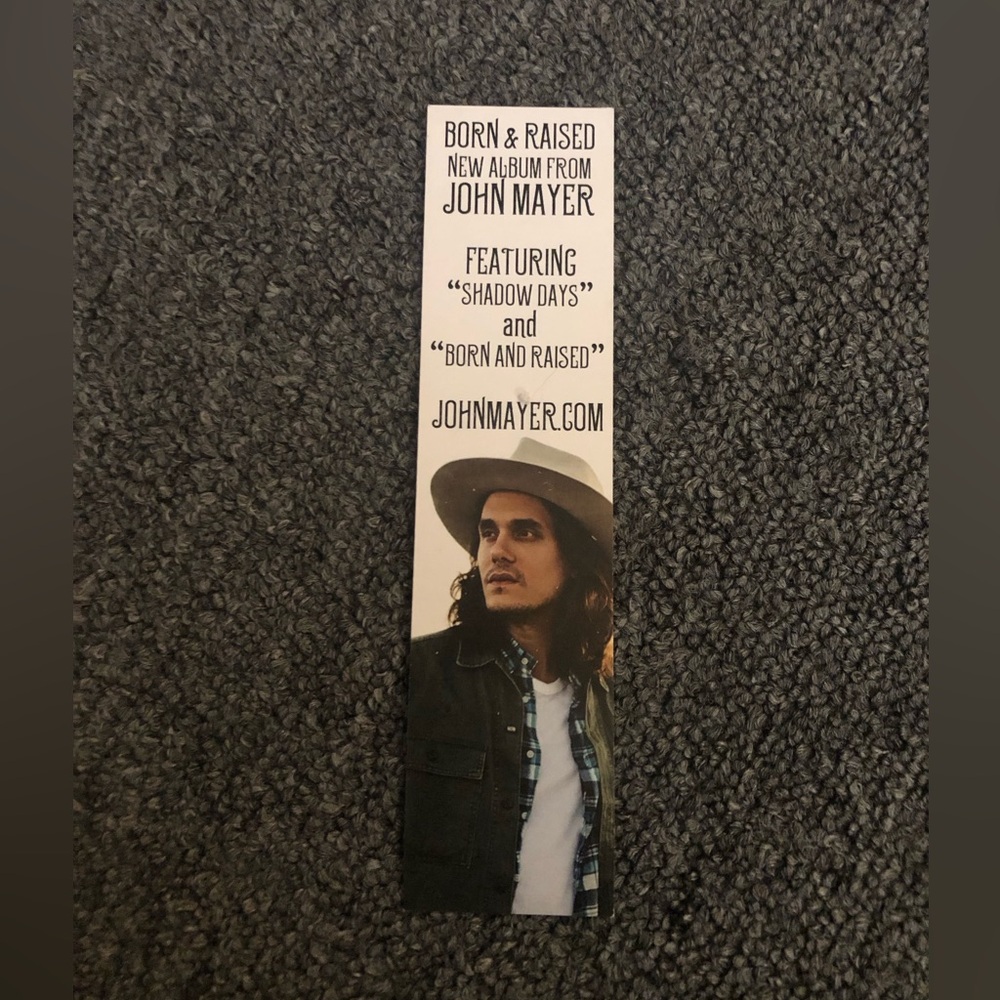 John Mayer Born & Raised Album Bookmark